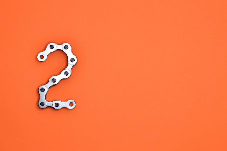 Steel chain links representing supply chain
